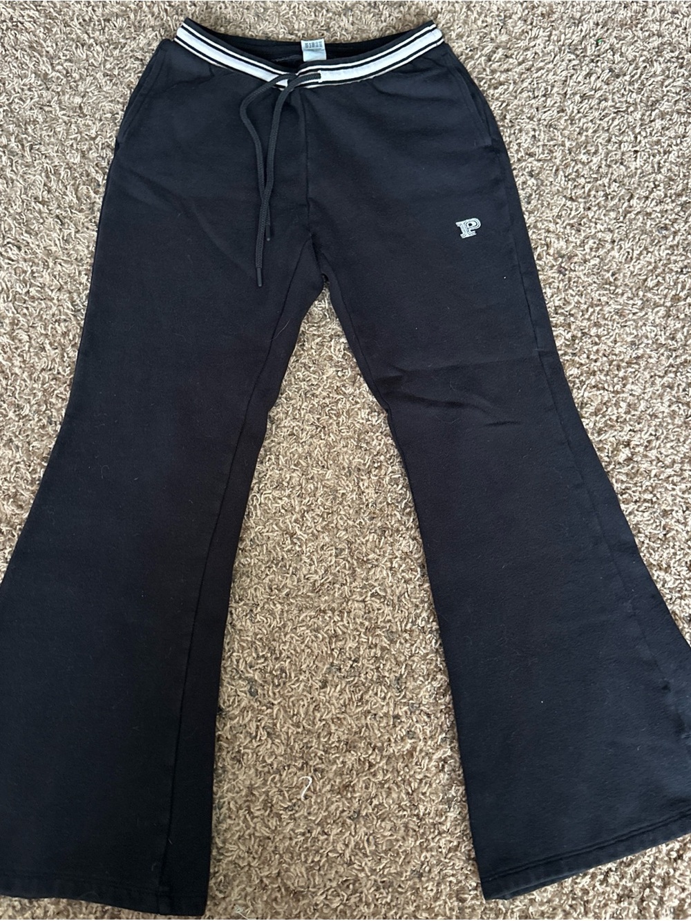 Black flare victoria’s secret pink sweatpants